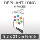 Dépliant long 6 faces