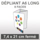 Dépliant A6 long 8 faces