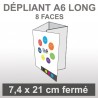 Dépliant A6 long 8 faces