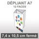 Dépliant A7 12 faces