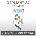 Dépliant A7 (12 faces roulé)