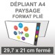 Dépliant A4 Paysage (4 faces)