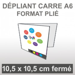 Dépliant A6 Carré (4 faces)
