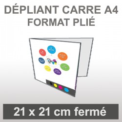 Dépliant A4 Carré (4 faces)
