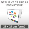 Dépliant A4 Carré (4 faces)