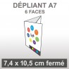 Dépliant A7 (6 faces roulé)