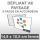 Dépliant A6 Paysage (6 faces accordéon)