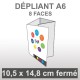 Dépliant A6 Portrait (8 faces roulé)