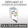 Dépliant A7 Portrait (8 faces accordéon)