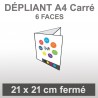 Dépliant A4 Carré (6 faces roulé)