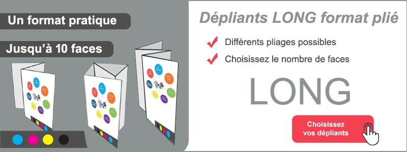 Dépliants format LONG pliés